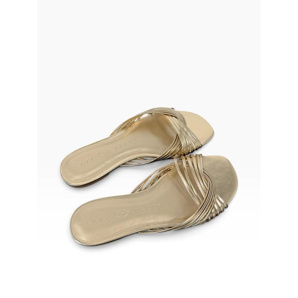 Katy Perry The Halie Intertwined Slide Sandal Gold 7.5 NIB